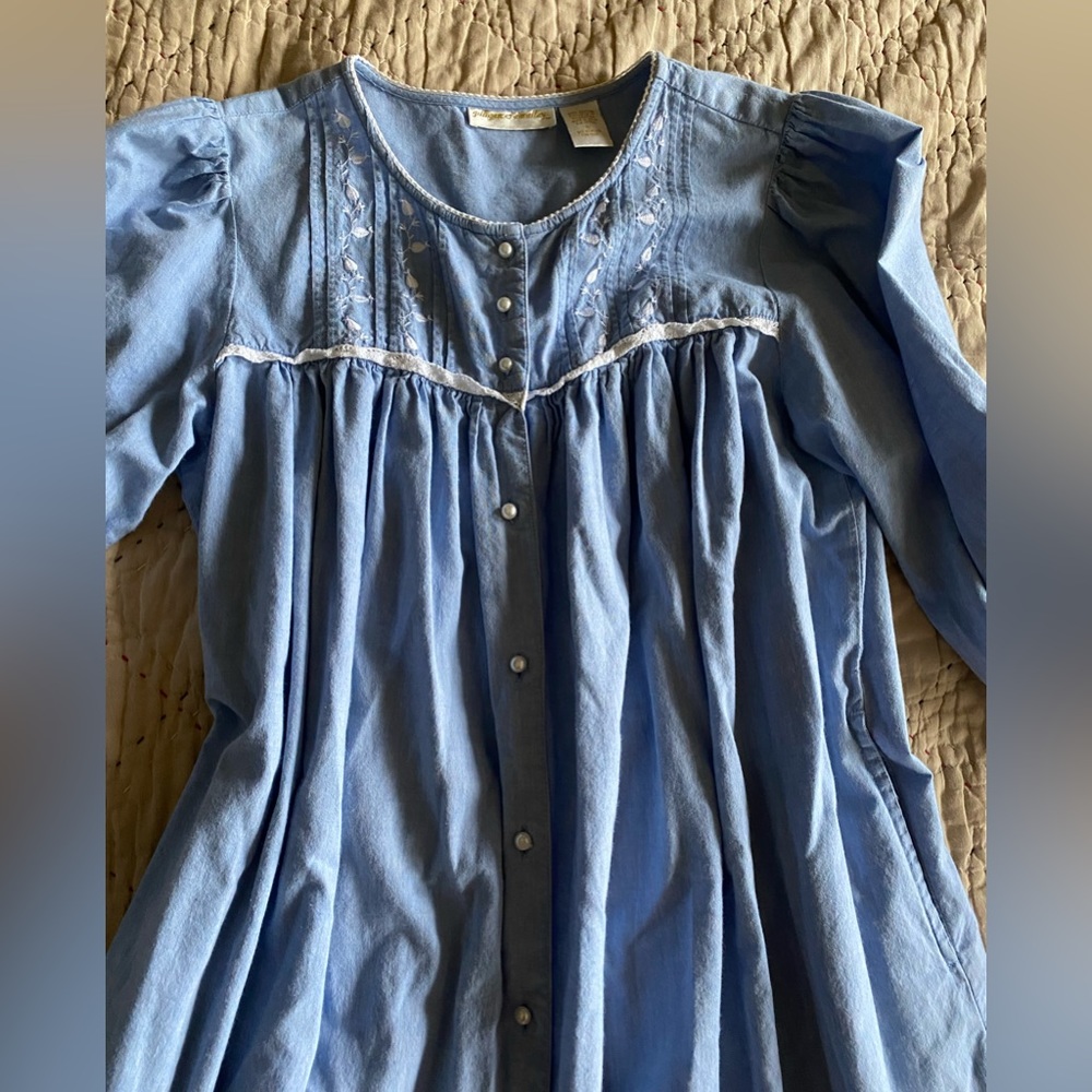 VTG Cotton Blue Robe Dress